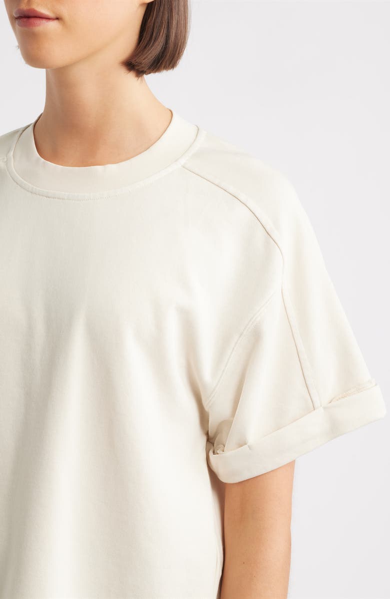 CITY BLUES Brie Boxy Short Sleeve Sweatshirt, Alternate, color, Bone White