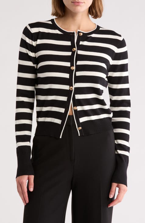 Stripe Crop Cardigan