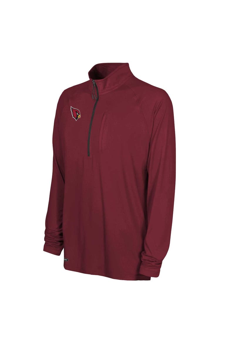 Men's Cardinal Arizona Cardinals Combine Authentic Raglan Quarter-Zip Top, Alternate, color, Cardinal