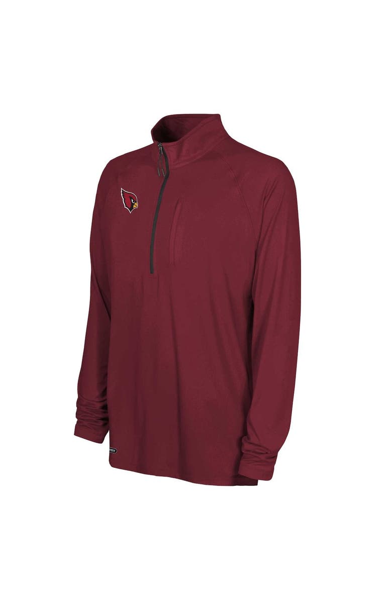 Outerstuff Men's Cardinal Arizona Cardinals Combine Authentic Raglan Quarter-Zip Top, Alternate, color, Cardinal