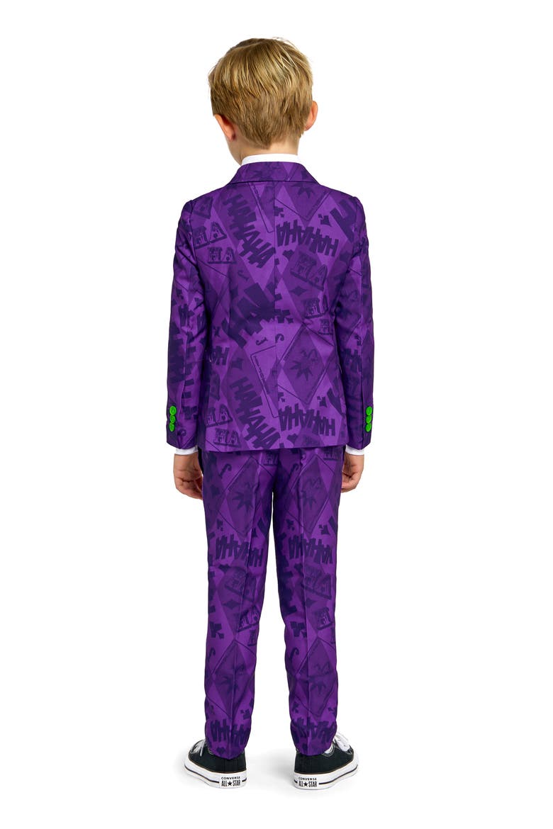 Kids' The Joker 3-Piece Suit with Tie, Alternate, color, PURPLE