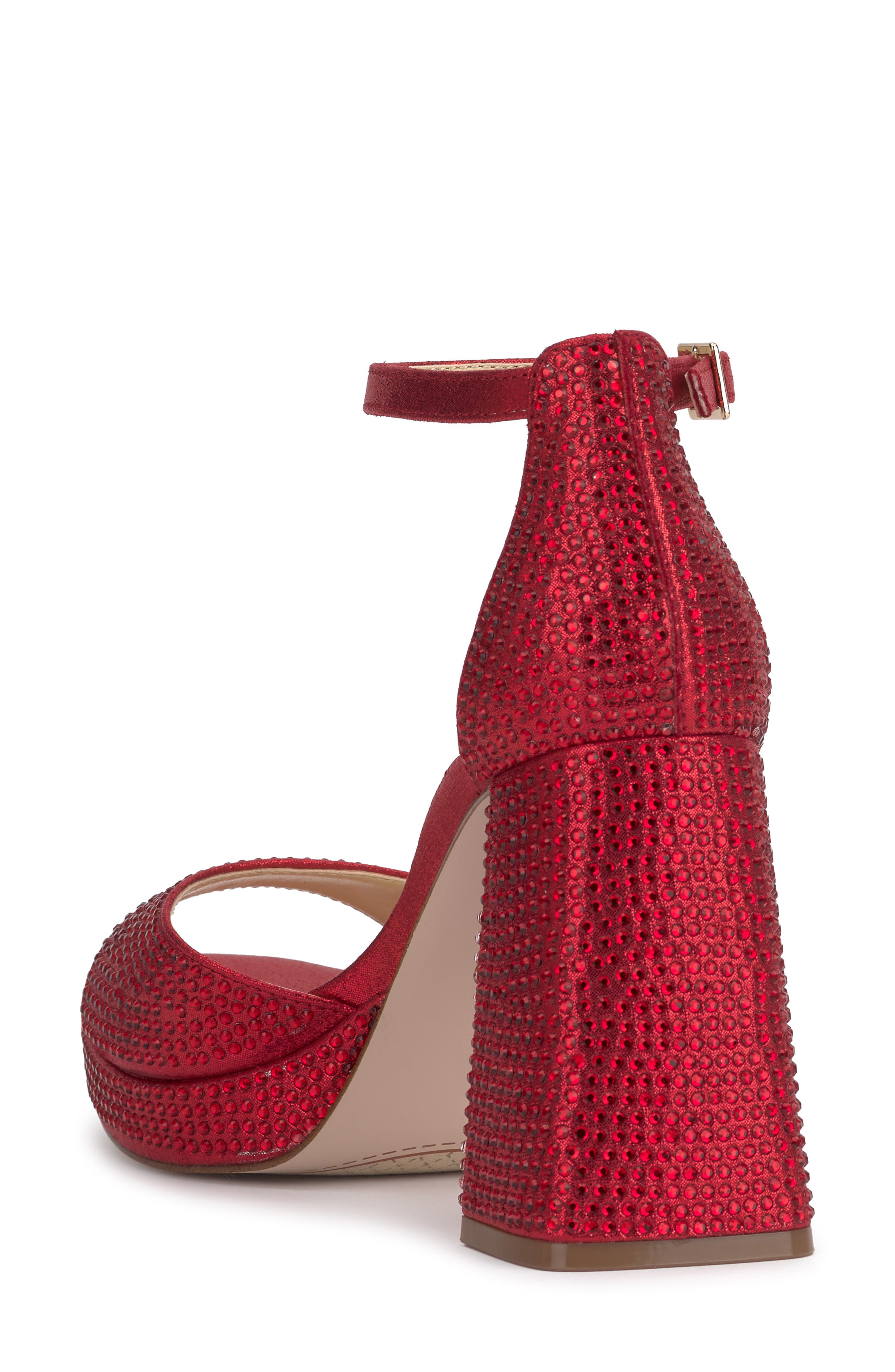 Jessica Simpson Kaliah Ankle Strap Platform Sandal, Alternate, color, Red Muse