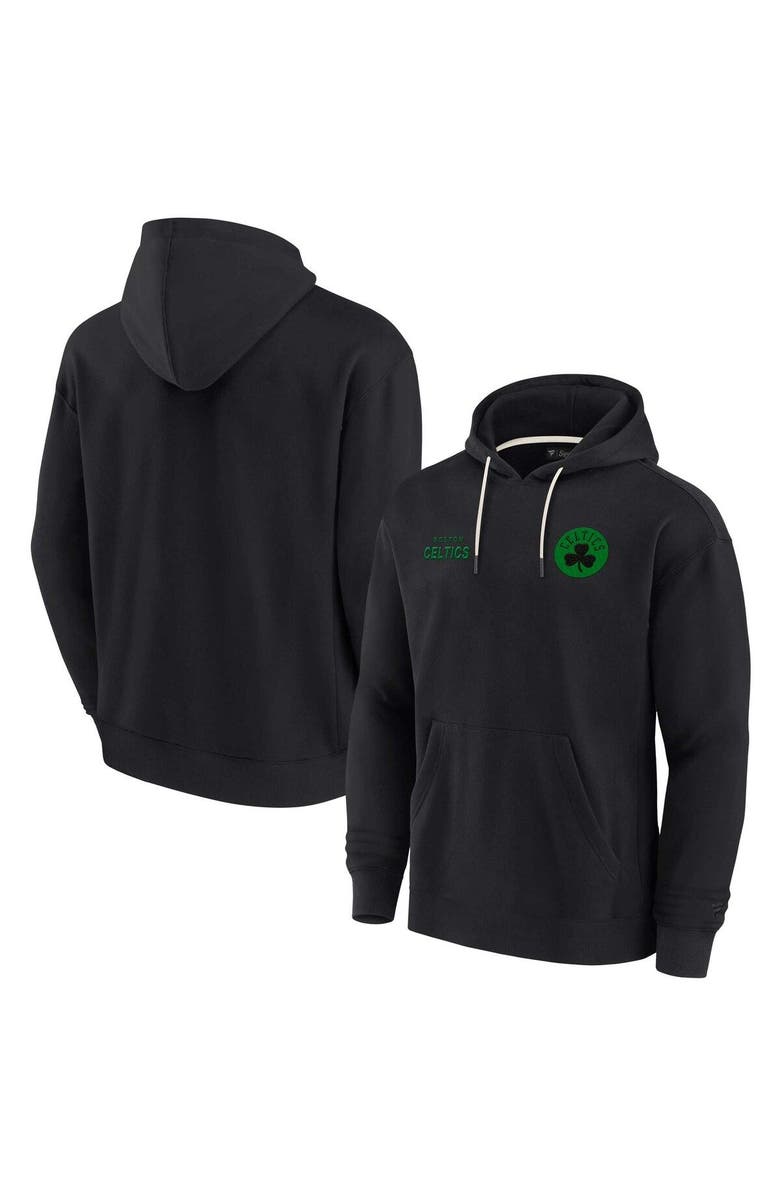 Fanatics Signature Unisex Fanatics Signature Black Boston Celtics Elements Super Soft Fleece Pullover Hoodie, Main, color,