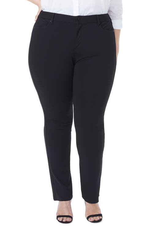 Marilyn Straight Ponte Knit Pants (Plus Size)
