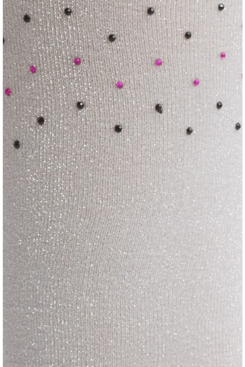 Baby Shimmer Crew Socks, Alternate, color, SILVER BLACK