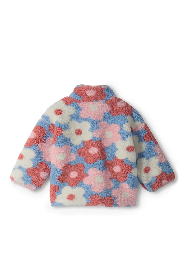 Big Flowers Fleece Jacket, Alternate, color, KENTUCKY BLUE