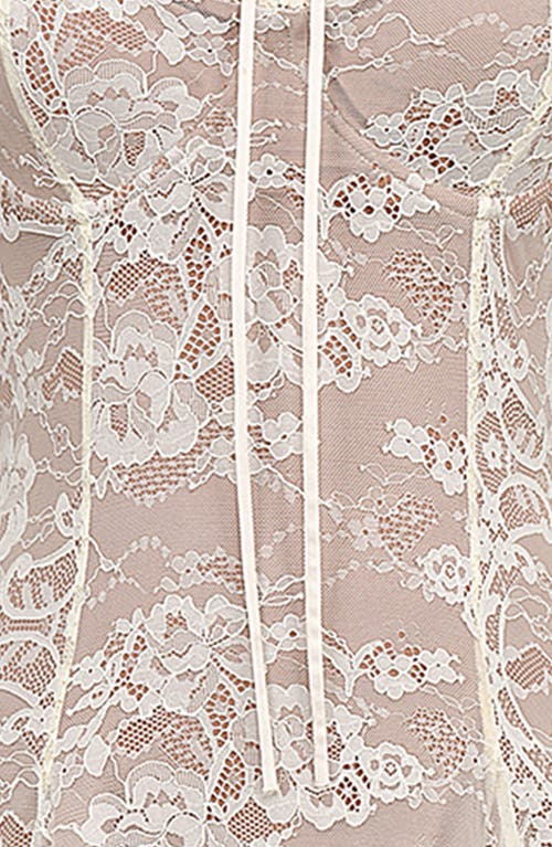 House Of Cb Alice Underwire Lace Minidress & Bolero In White