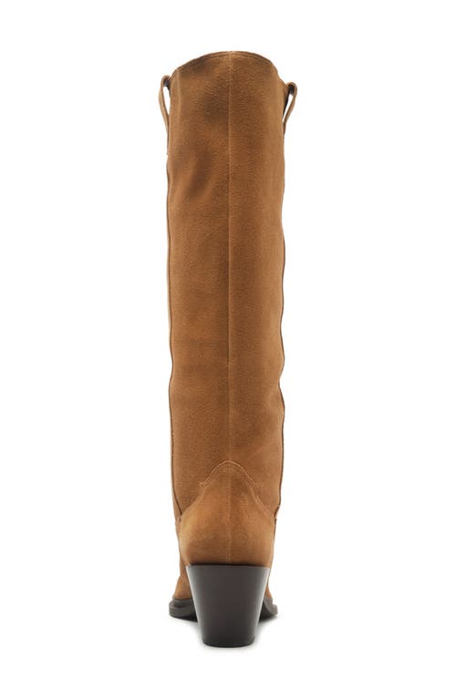 Arezzo Dakota Knee High Western Boot In Brown