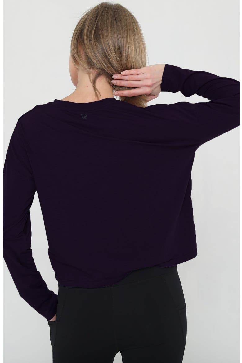 Abigail Long Sleeve Nursing Pullover, Alternate, color, Noir
