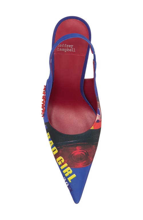 Jeffrey Campbell Surpass Slingback Pointed Toe Pump In Bad Girl Combo