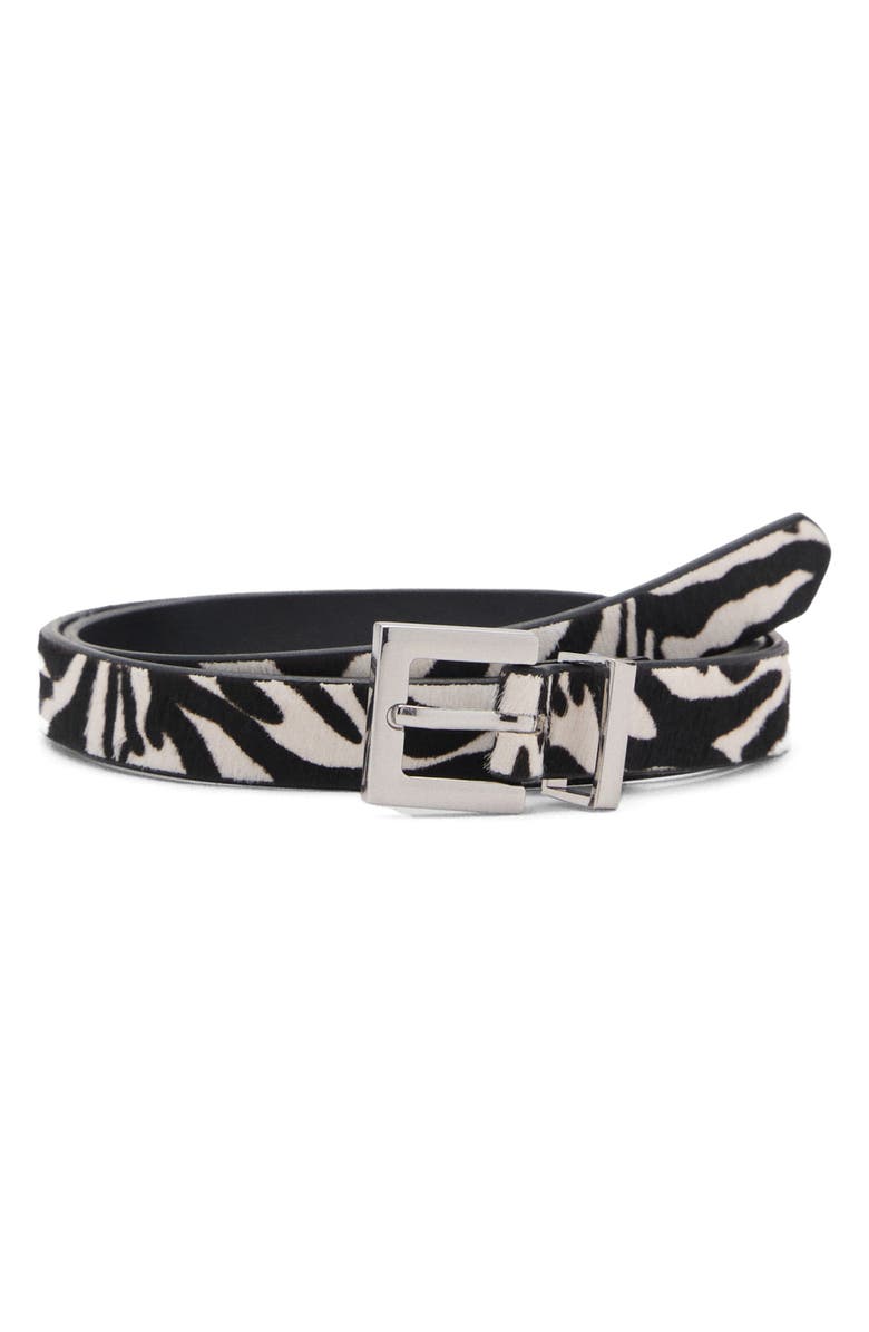 MANGO Zebra Print Genuine Calf Hair, Main, color, 