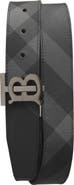 Burberry TB Plaque Check Reversible Belt