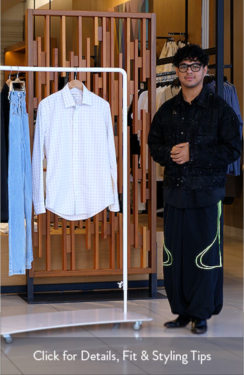 Trim Fit Check Non Iron Cotton Dress Shirt, sales video thumbnail