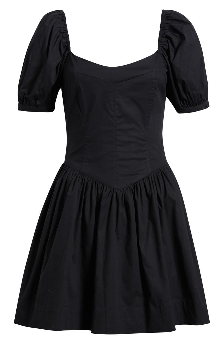WAYF Fiona Short Sleeve Minidress, Alternate, color, Black
