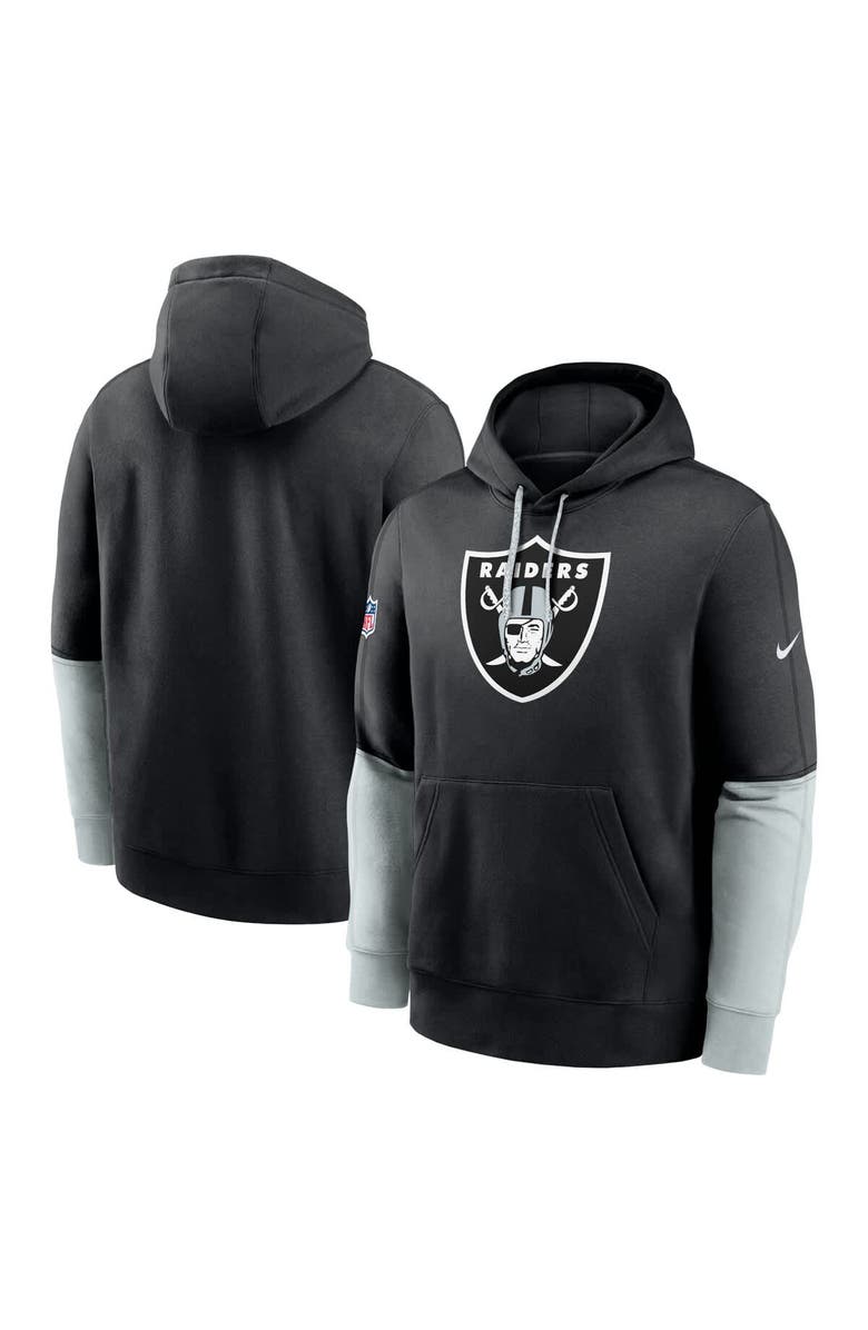 Nike Men's Nike Black Las Vegas Raiders 2024 Sideline Club Pullover Hoodie, Main, color, Black