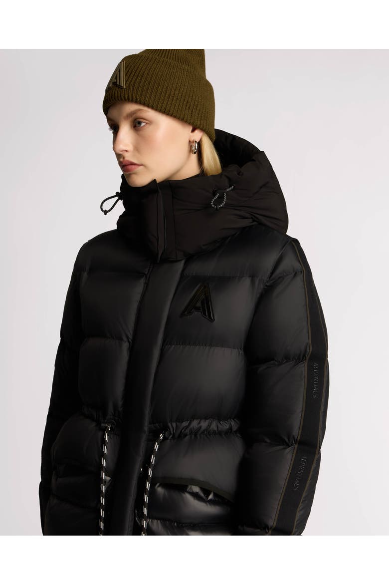 Tingwick 2-in-1 Maxi Puffer with Removable Sleeves, Alternate, color, Black
