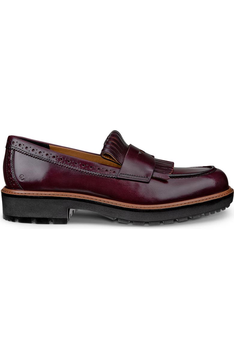 ECCO Metropole Oslo Kiltie Penny Loafer, Alternate, color, Dark Ruby