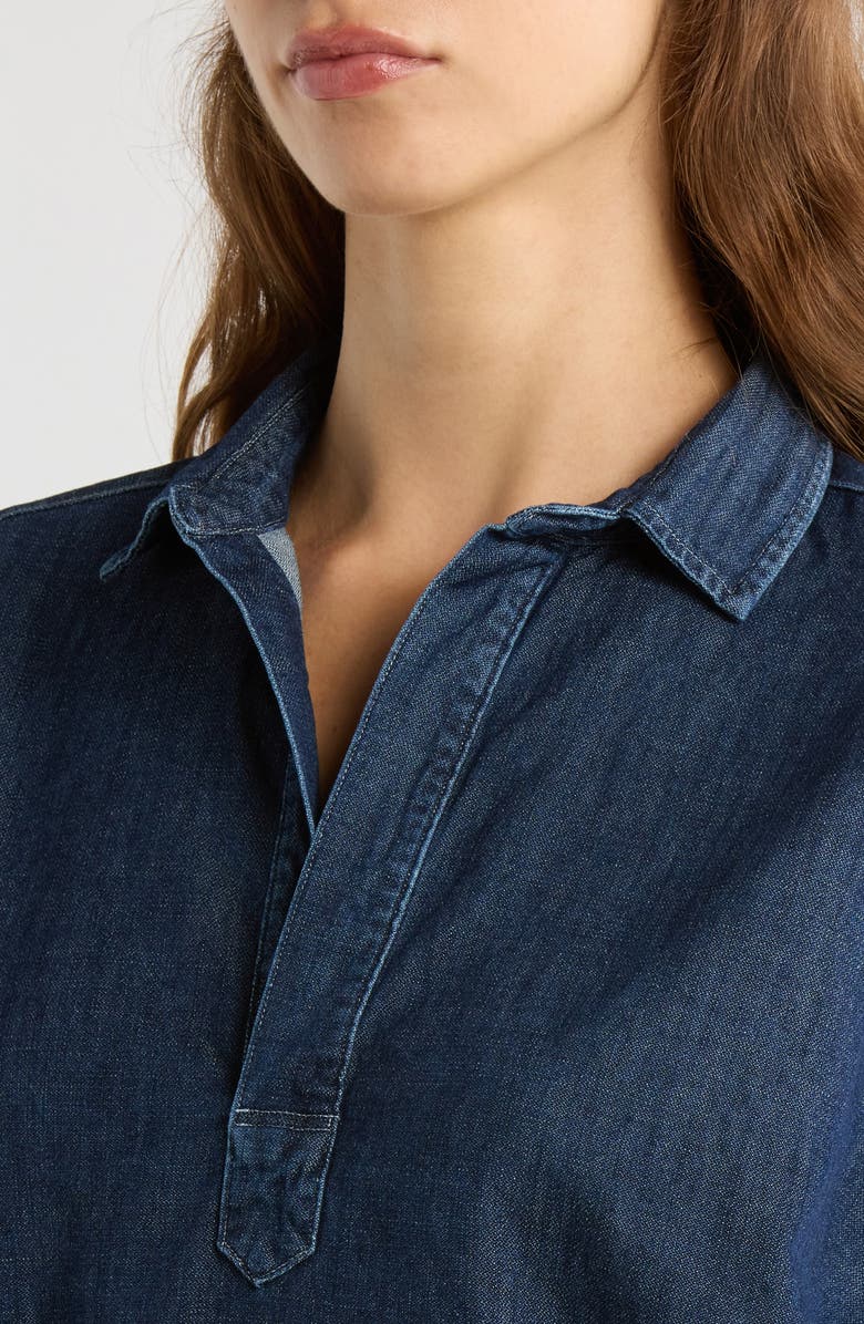 Frank & Eileen Denim Popover Top, Alternate, color, Vintage Dark Wash