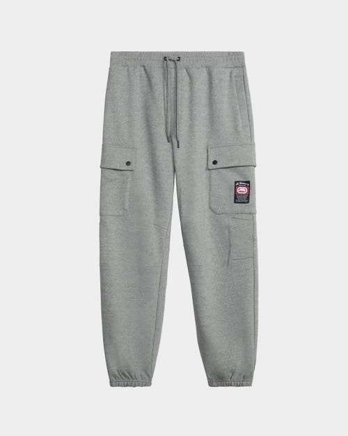 Ecko Cargo Pocket Fleece Joggers In Gray