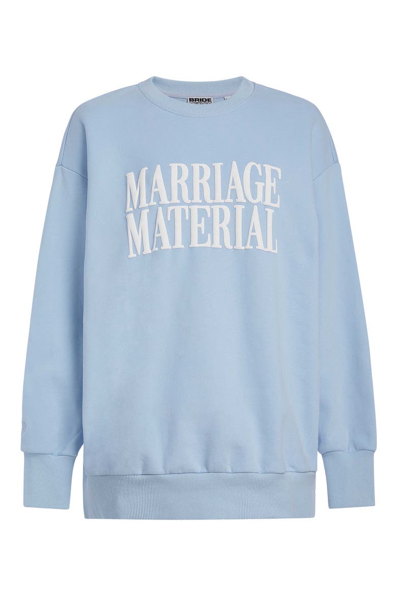 Marriage Material Oversize Crewneck, Main, color, Blue