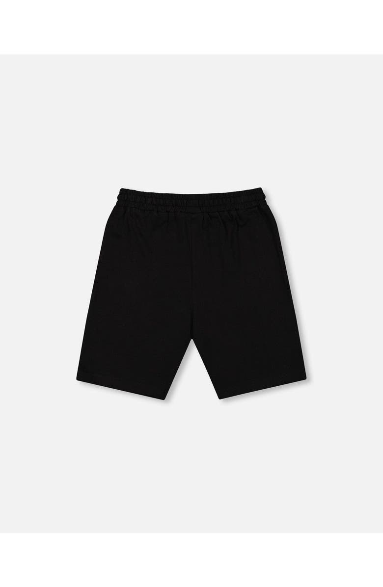 Deux par Deux Organic Cotton Jersey Shorts, Alternate, color, Black