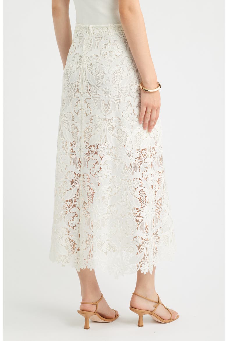 Floral Lace Maxi Skirt, Alternate, color, WHITE COCONUT