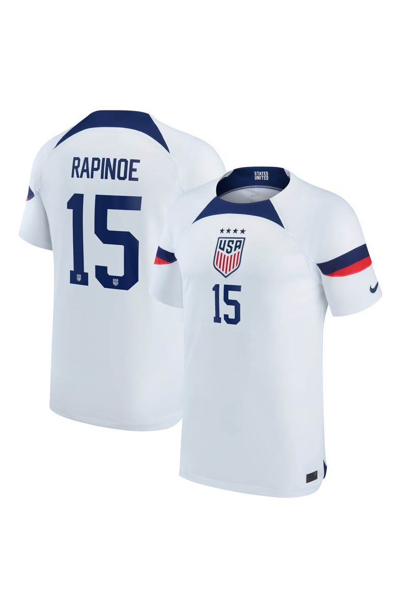 Nike Youth Nike Megan Rapinoe White USWNT 2022/23 Home Breathe Stadium Replica Player Jersey, Main, color,