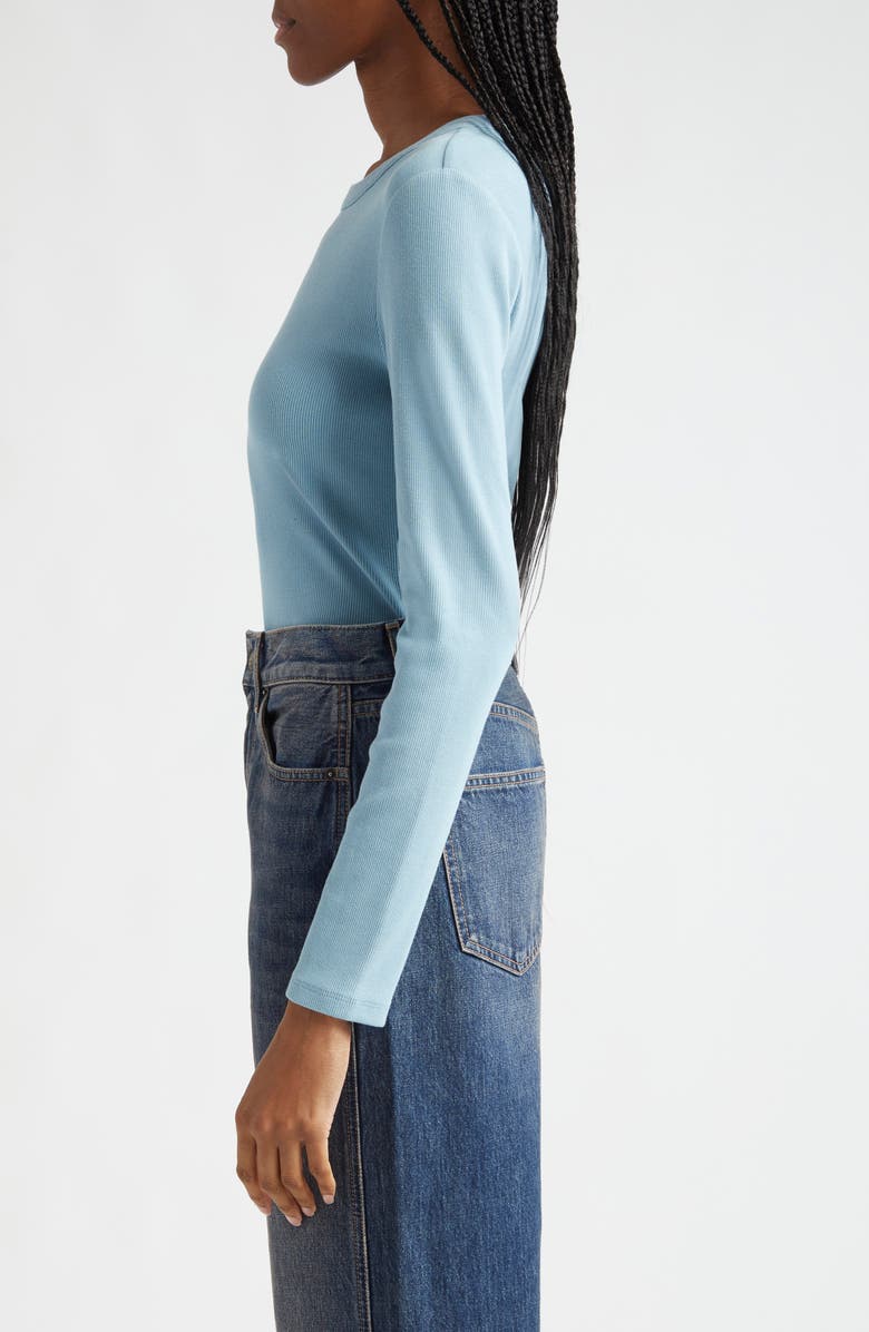 Veronica Beard Pruitt Long Sleeve Cotton T-Shirt, Alternate, color, 