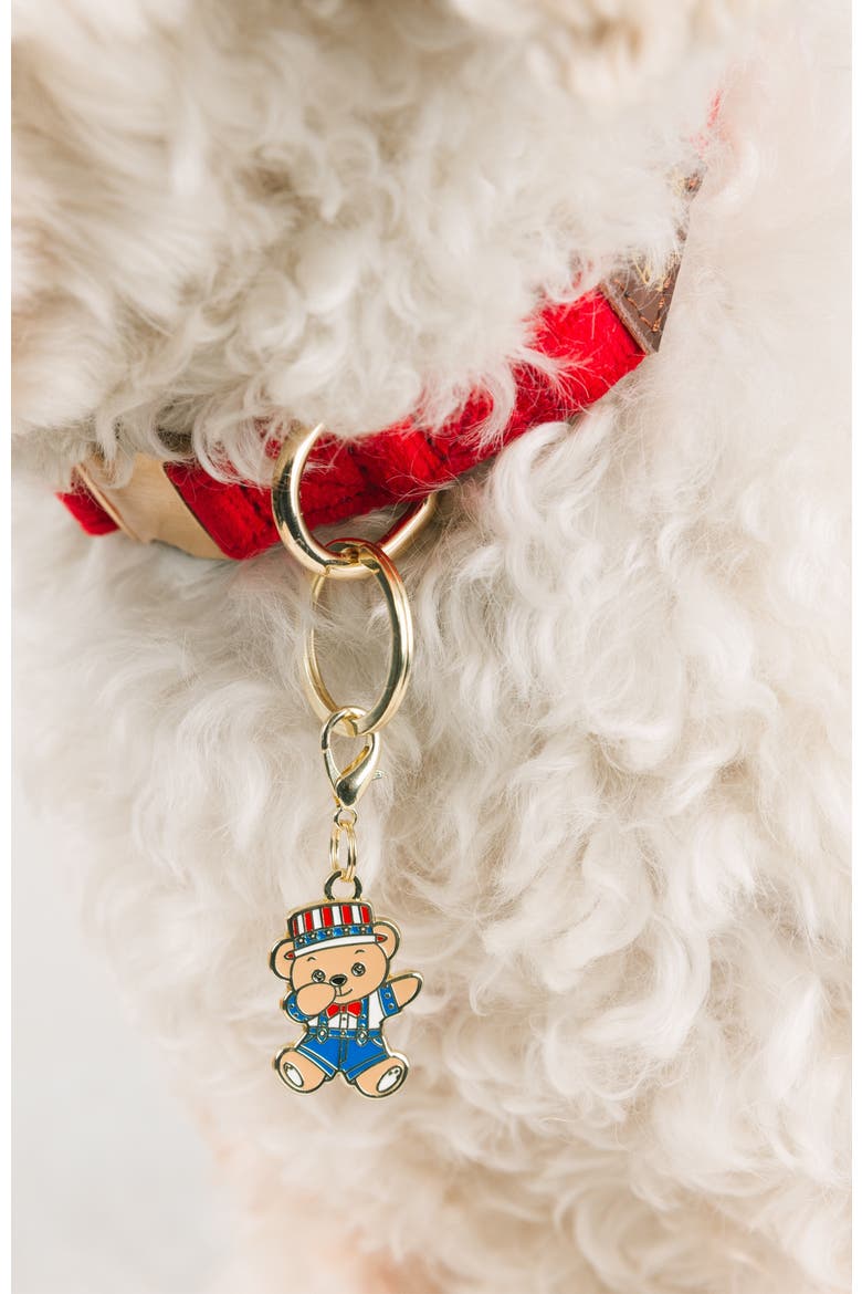 American Bear Pet Collar Charm, Alternate, color, American Bear