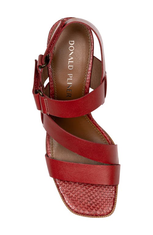 Donald Pliner Fisherman Kitten Heel Sandal In Tomato
