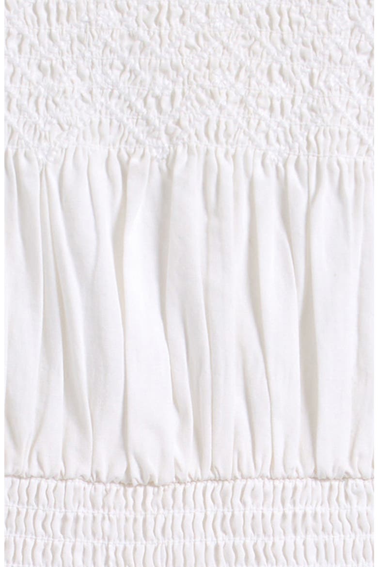 Kids' Amber Smocked Cotton Dress, Alternate, color, WHITE