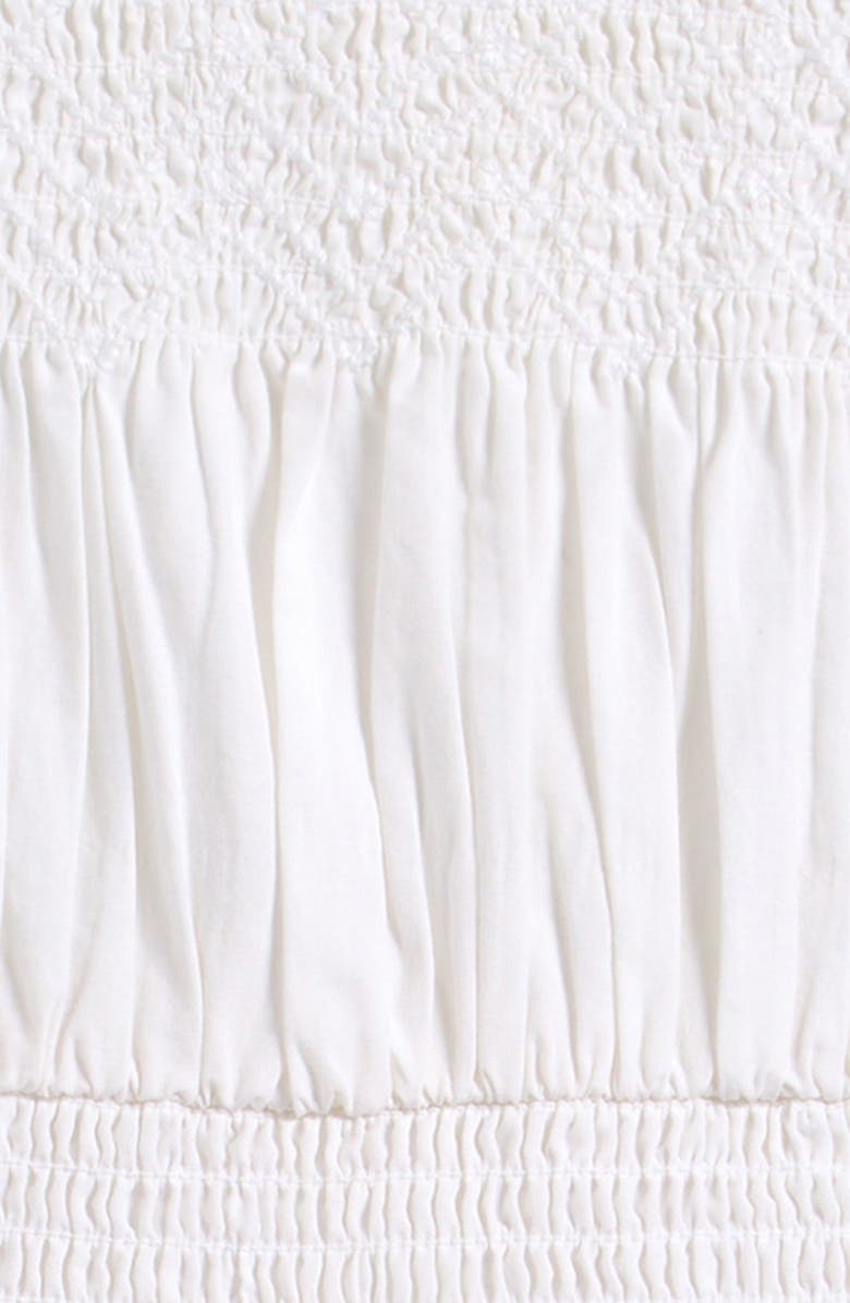 Reiss Kids' Amber Smocked Cotton Dress, Alternate, color, White