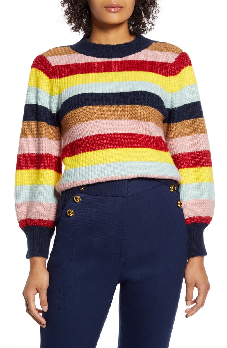 Halogen<sup>®</sup> x Atlantic-Pacific Blouson Sleeve Sweater, Main, color, 