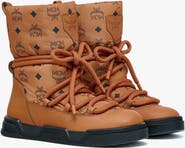 MCM Skyward Ankle Boots in Padded Monogram Nylon