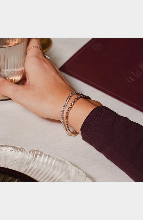 Made By Mary Poppy Cubic Zirconia Tennis Bracelet In Gold