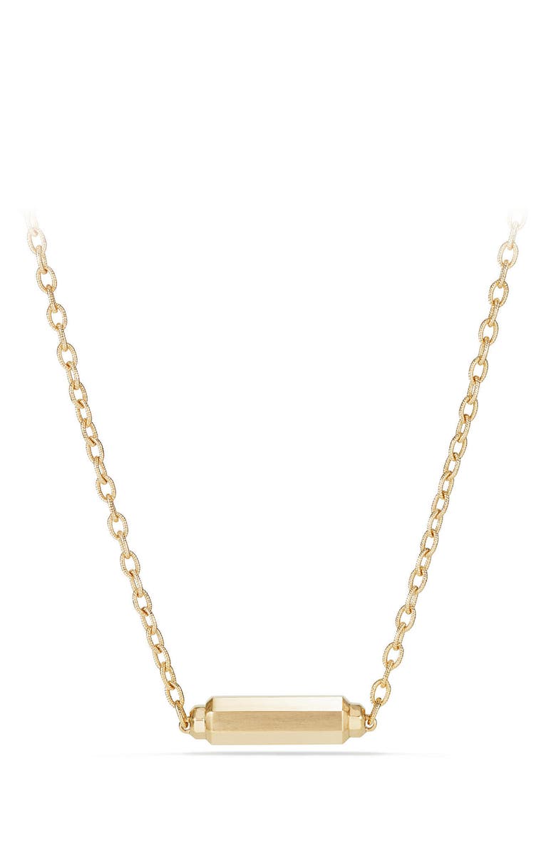David Yurman Barrels Single Station Necklace with Diamonds in 18K Gold, Alternate, color, 