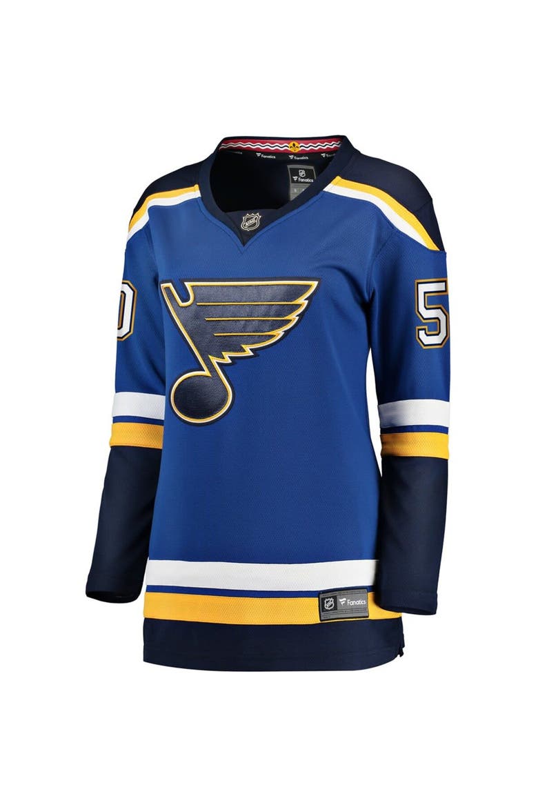 Women's Fanatics Branded Jordan Binnington Royal St. Louis Blues Home Premier Breakaway Player Jersey, Alternate, color, Blue
