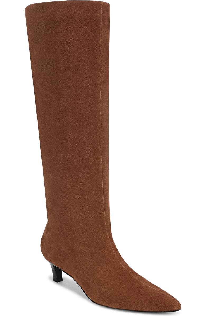 Nordstrom Dauphine Kitten Heel Knee High Boot, Main, color, Brown Mage