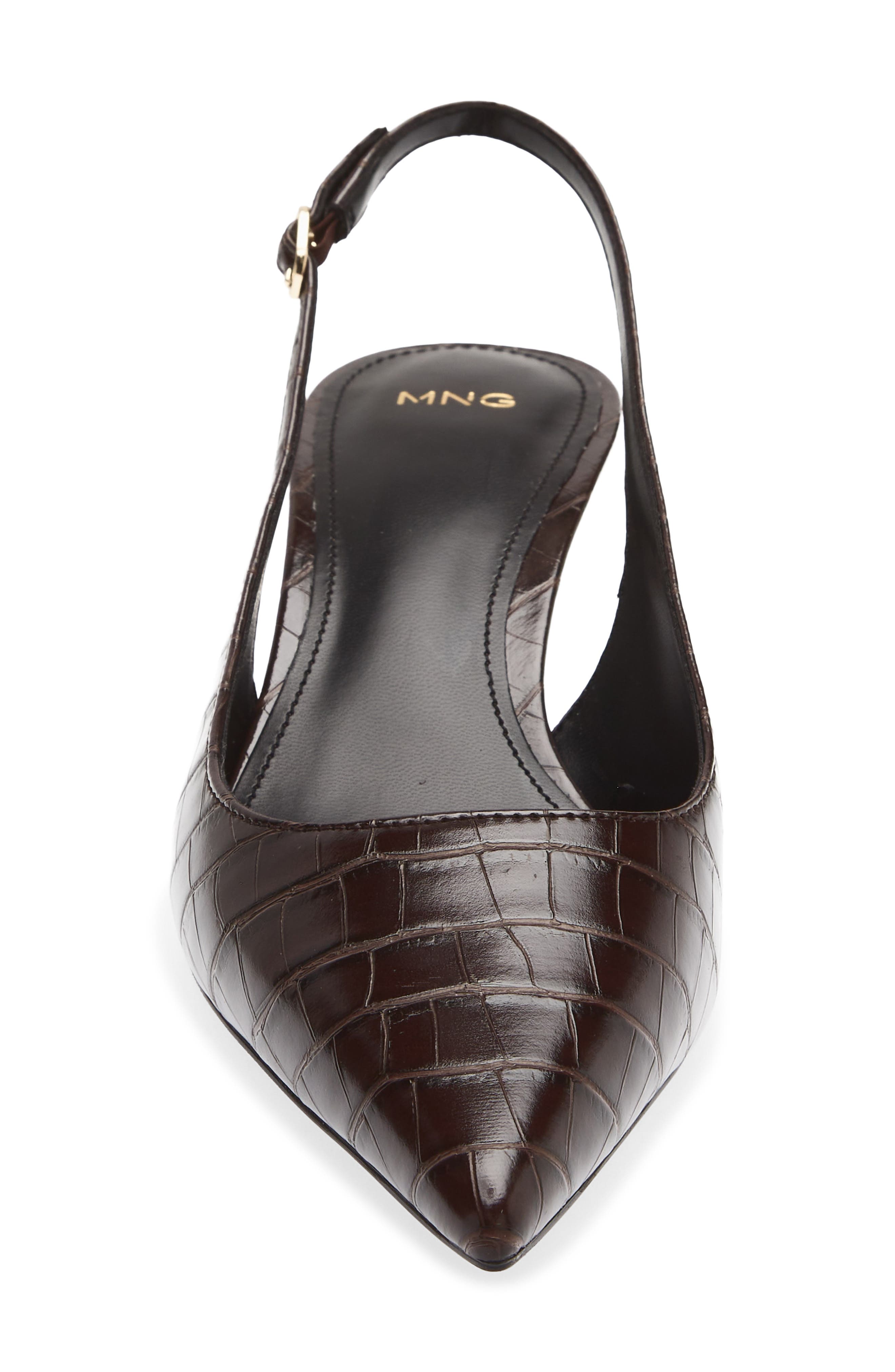 Croc Embossed Slingback Kitten Heel Pump, Alternate, color, BURGUNDY