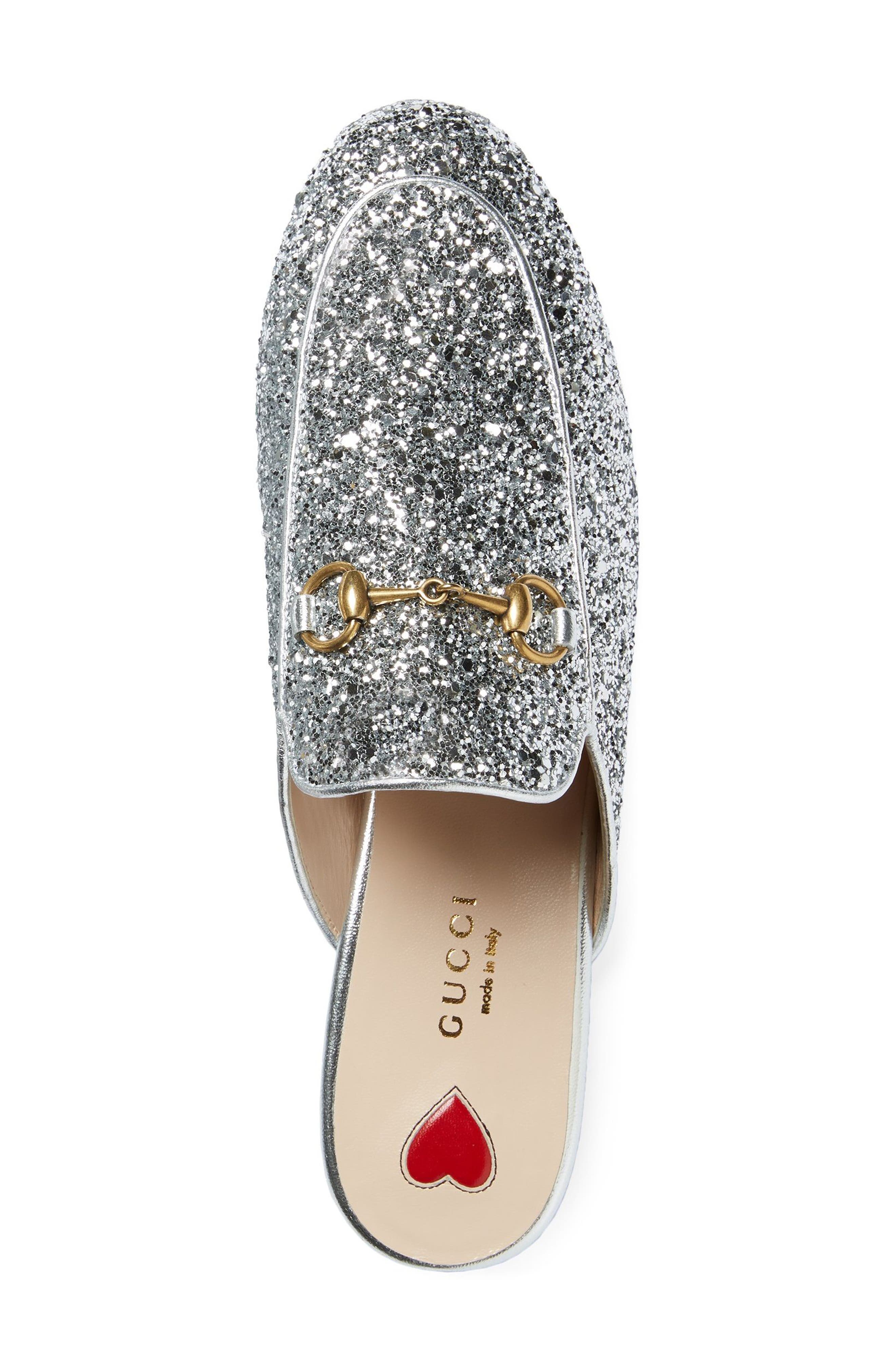 Gucci Princetown Glitter Mule, Alternate, color, 