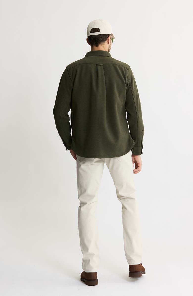 JACHS Brushed Knit Shirt Jacket, Alternate, color, Olive