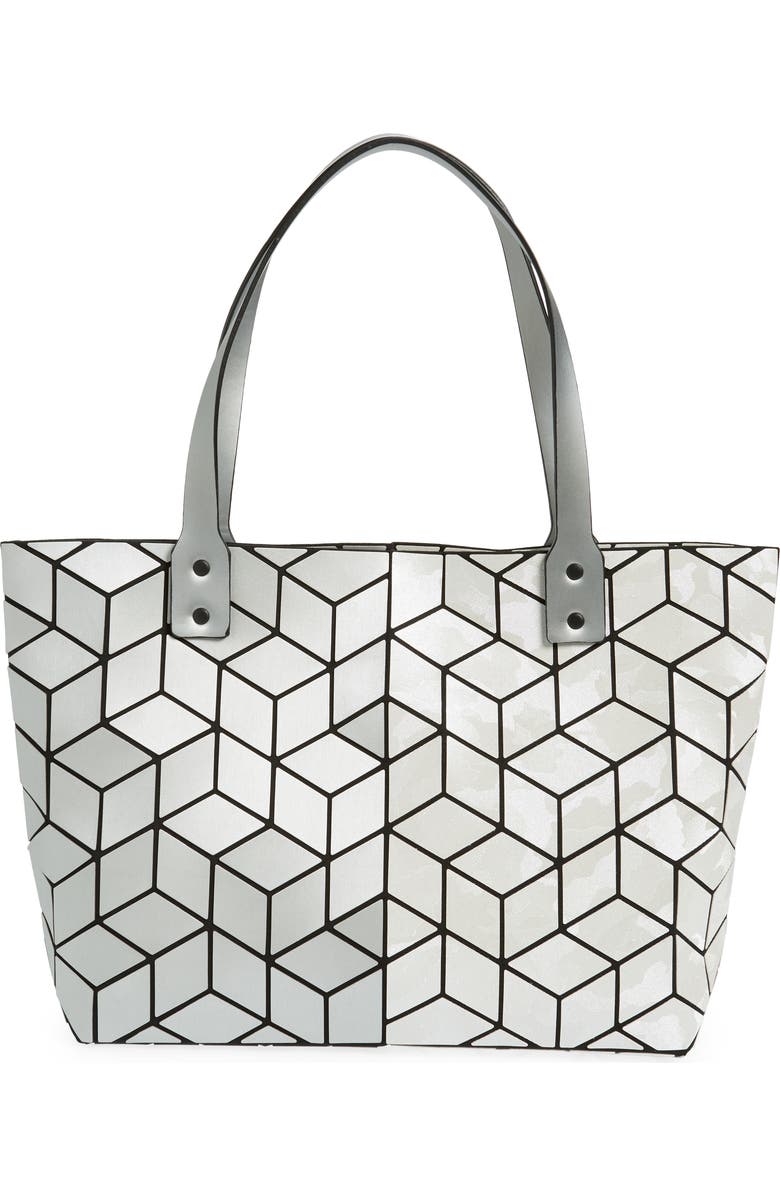 PATRIZIA LUCA Geometric Tote Bag, Alternate, color, Matte Silver