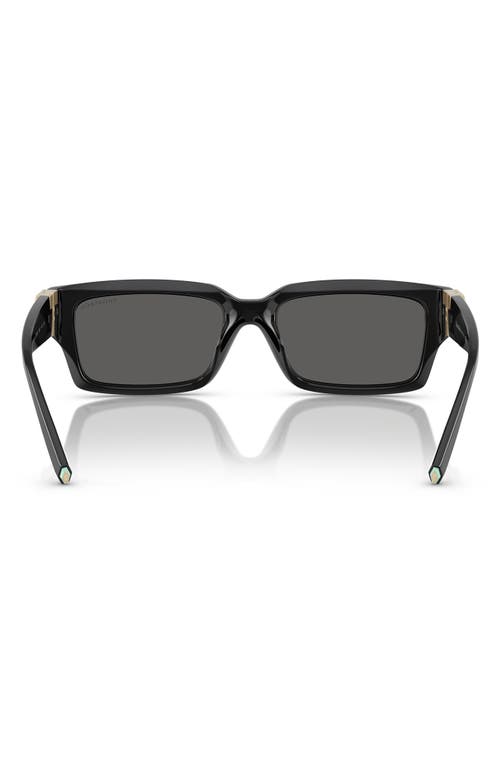 Tiffany & Co . 56mm Rectangular Sunglasses In Black
