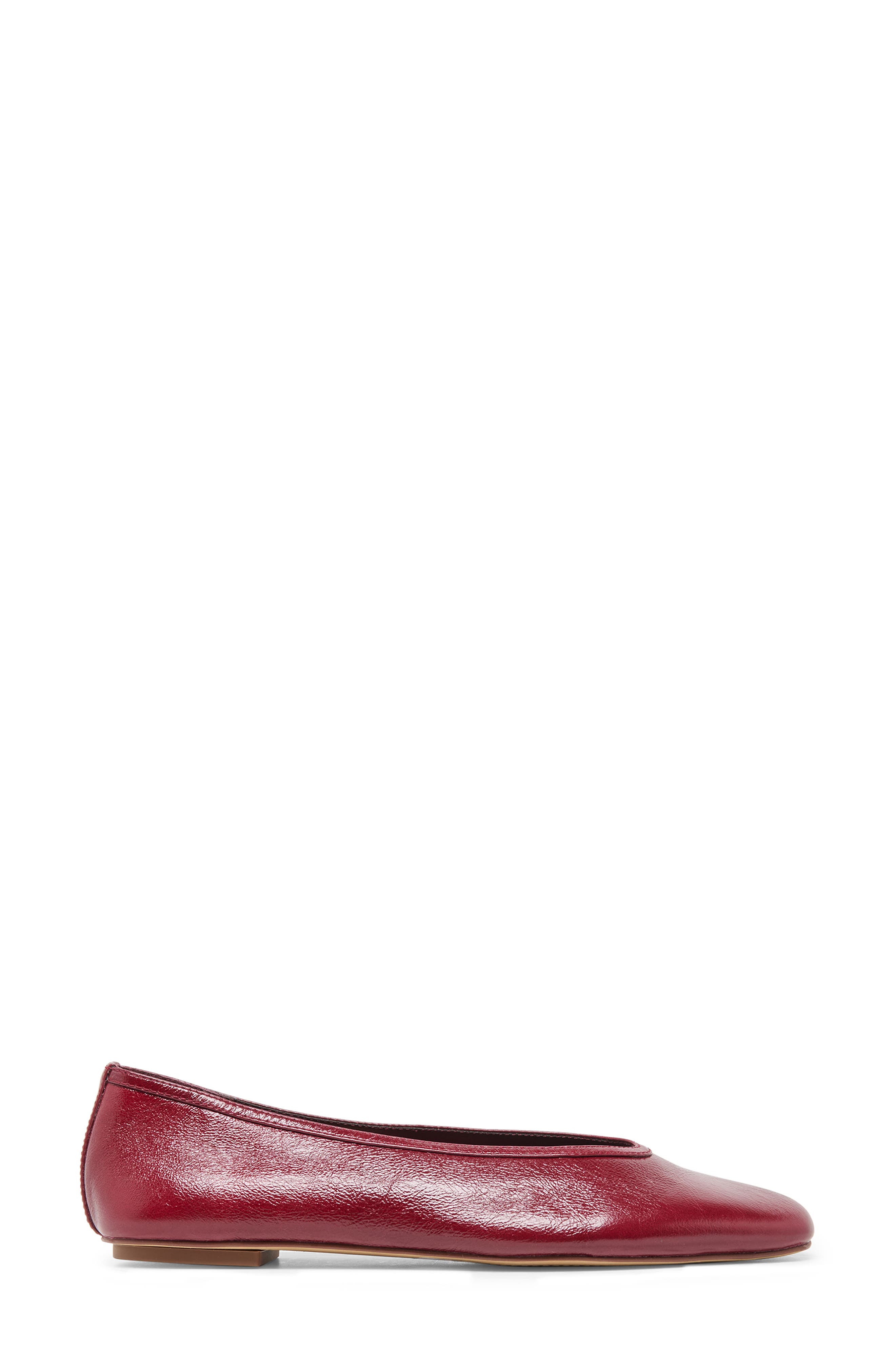 Caret Flat, Alternate, color, GARNET LEATHER