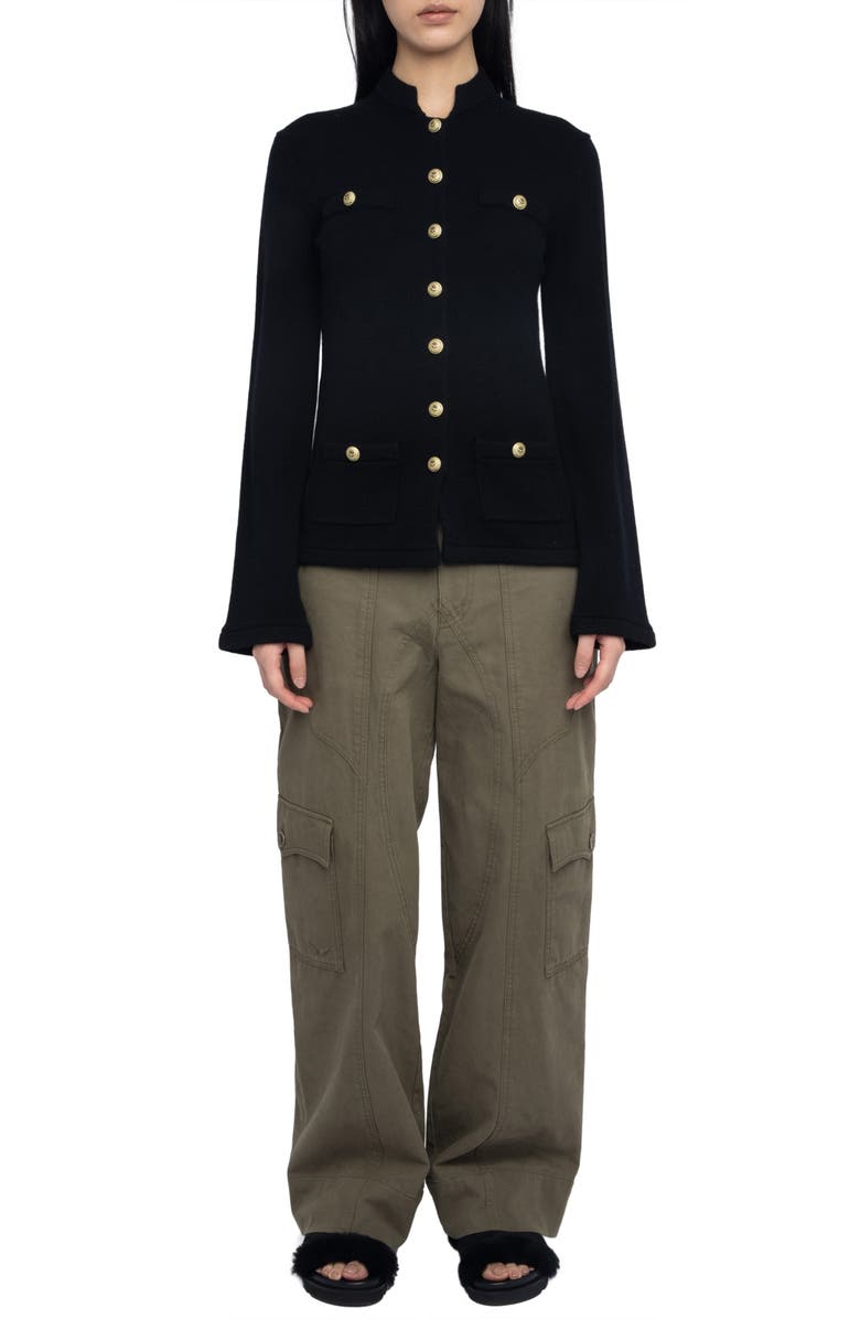 Zadig & Voltaire Lucy Wool & Cashmere Cardigan, Alternate, color, 