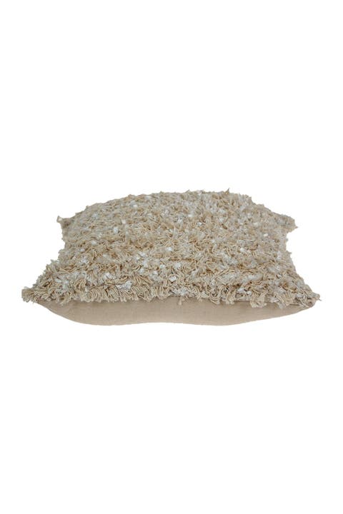 Tria Bohemian Beige Throw Pillow