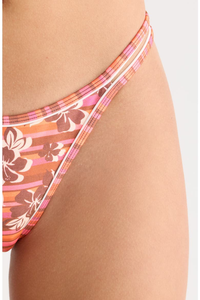 Double Bind Strappy Bikini Bottoms, Alternate, color, SUNKISSED STRIPE