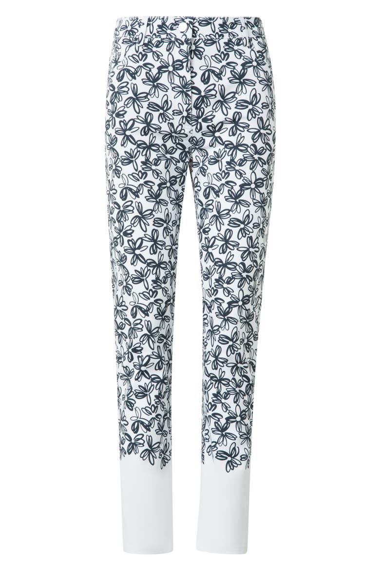 Maru Daisy Tapered Leg Ankle Jeans, Alternate, color, CREAM-BLACK