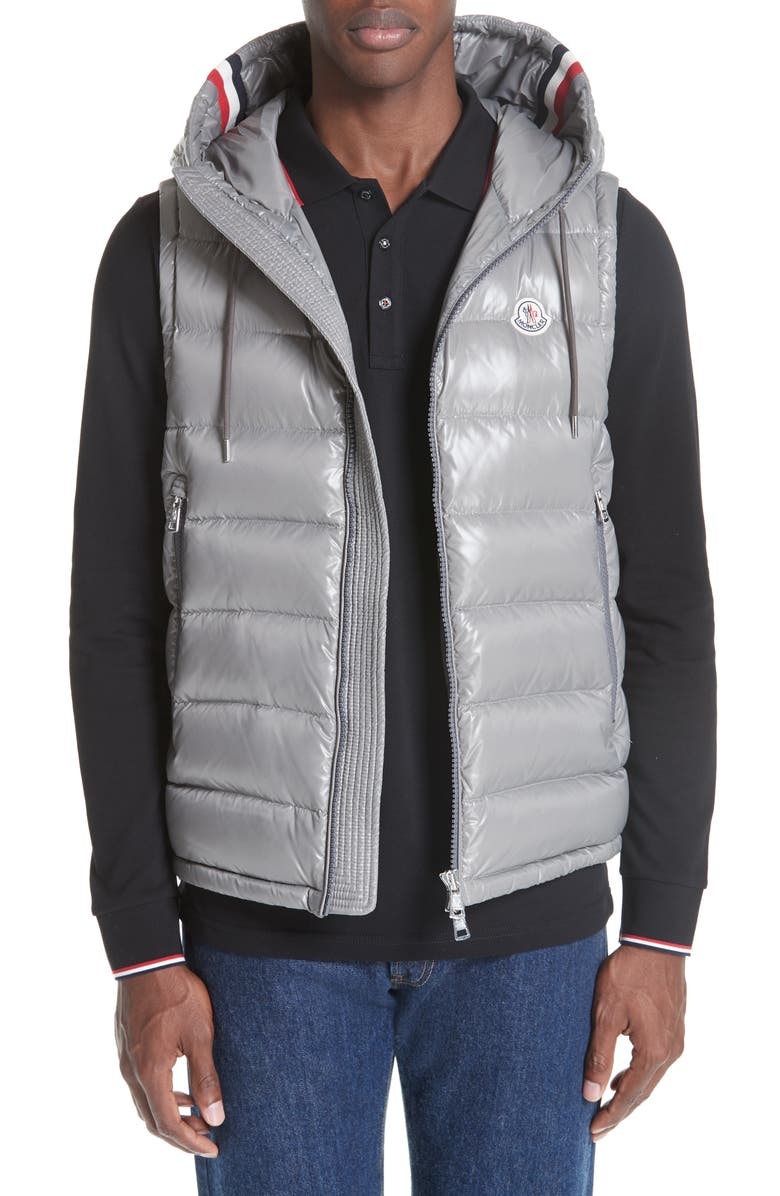 Moncler Lanoux Down Hooded Vest, Main, color,