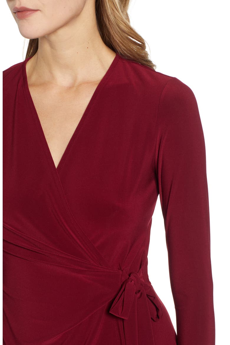 Wrap Style Top, Alternate, color, CORDOVAN